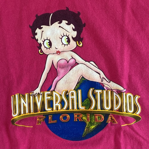 Universal Studios 2000 Betty Boop pink vintage short sleeve tee 100% cotton. - Picture 2 of 12